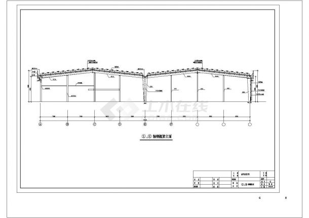 某标准现代汽车店的结构设计详细施工CAD图纸-图二