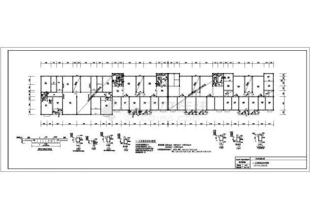 某标准现代多层住宅结构设计详细施工CAD图纸-图二