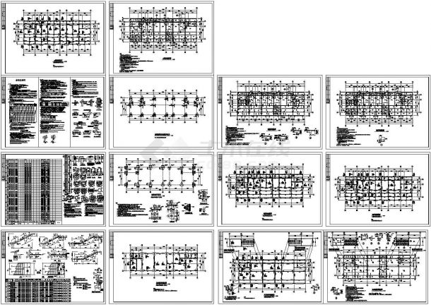 办公楼设计_某标准现代公司框架结构办公楼设计方案详细施工CAD图纸-图一