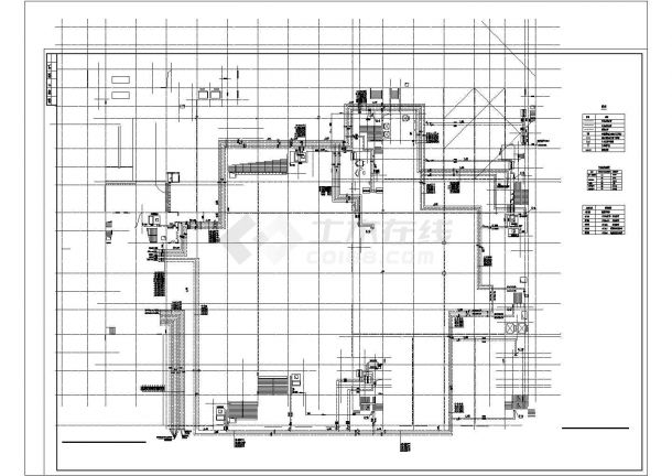 某高层商业楼空调通风及排烟系统（水源热泵）设计cad全套施工图（ 含设计说明 ）-图一