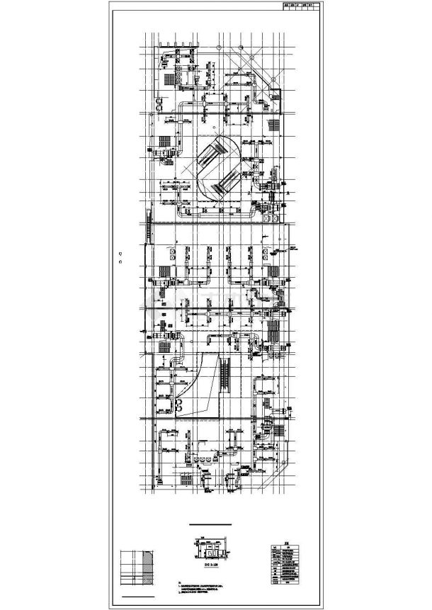 某高层商业楼空调通风及排烟系统（水源热泵）设计cad全套施工图（ 含设计说明 ）-图二