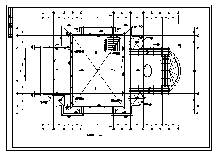 三层带地下室社区中心全套建筑施工cad图，共三十四张-图二