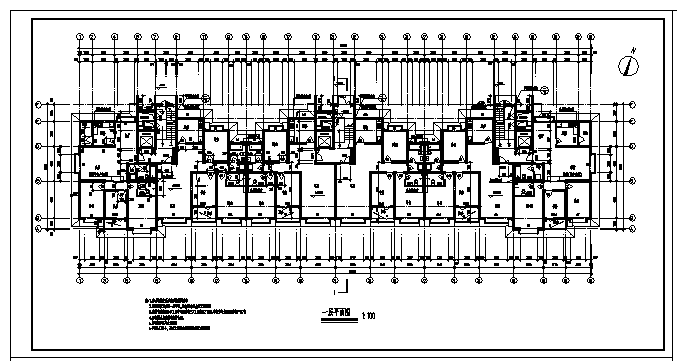 某十一层住宅楼全套建施cad图（含标准层平面图，共十二张)_图1