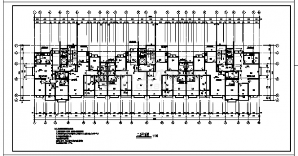 某十一层住宅楼全套建施cad图（含标准层平面图，共十二张)-图二