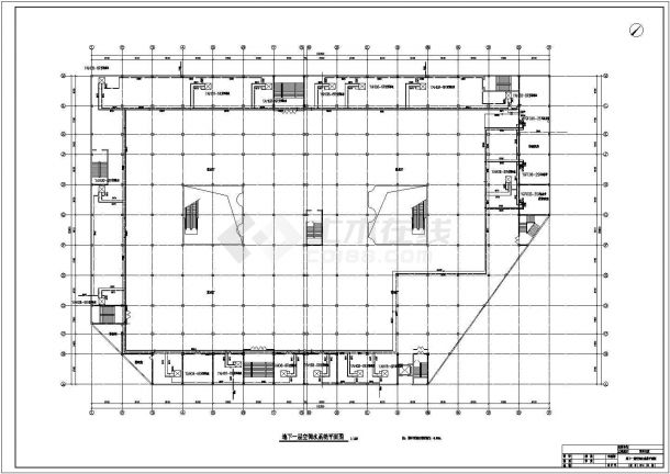 某双层商业中心建筑空调系统设计cad全套施工图（ 含设计说明，含消防设计）-图一