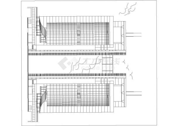 1.9万平米39层剪力墙结构商业写字楼平立剖面设计CAD图纸（含效果图）-图二