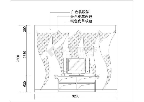 北京市某高档酒吧商务包厢装修装饰设计CAD图纸-图一