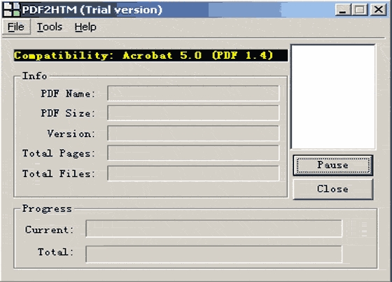 PDF2HTM  2.0 绿色版_图1