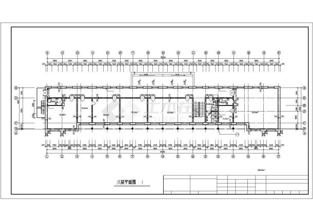 贵阳市某行政单位3200平米五层框架办公楼建筑设计CAD图纸-图一
