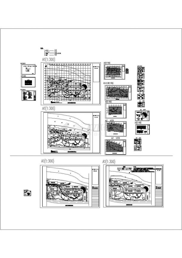 九寨沟职工住宅景观设计cad图，共二十三张-图二