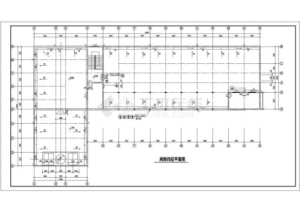 襄樊市某商业街3100平米4层框架结构连锁酒店建筑设计CAD图纸-图一