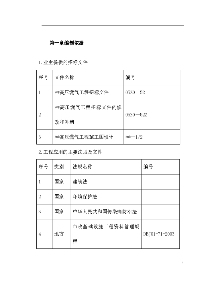 北京某高压燃气组织设计工程方案-图二