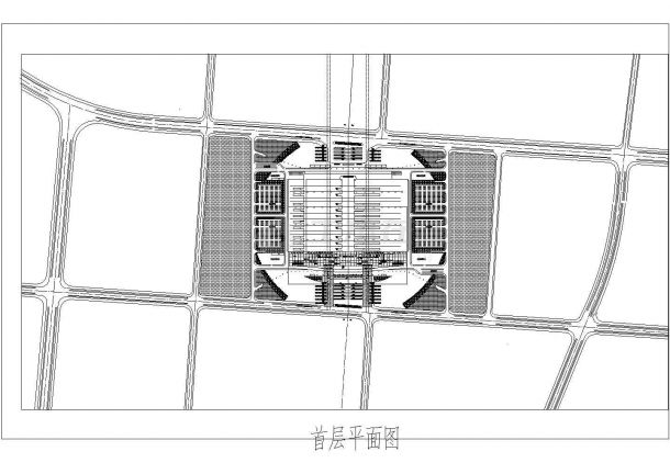 某高铁站建筑规划方案设计-图一