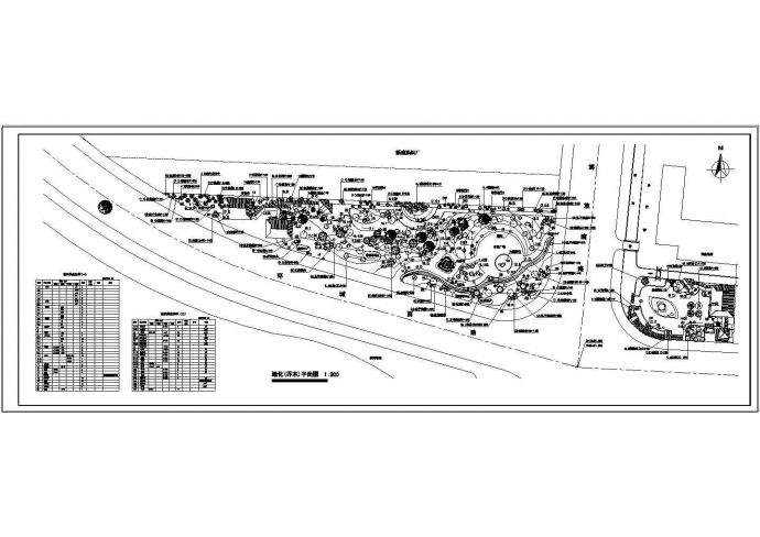 公园广场绿化CAD图纸-某公园绿化(乔木)平面图_图1