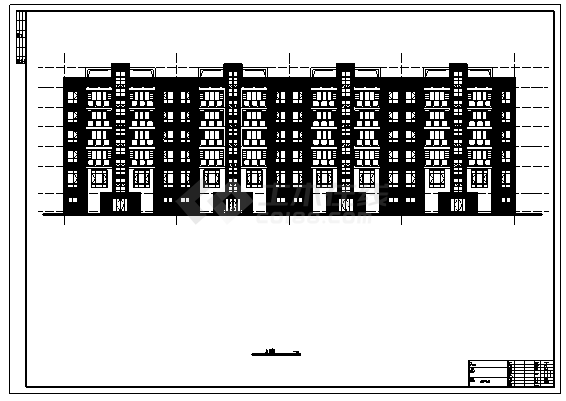 公寓设计_某六层框架结构大学教师公寓建筑施工cad图(含计算书，毕业设计)-图二