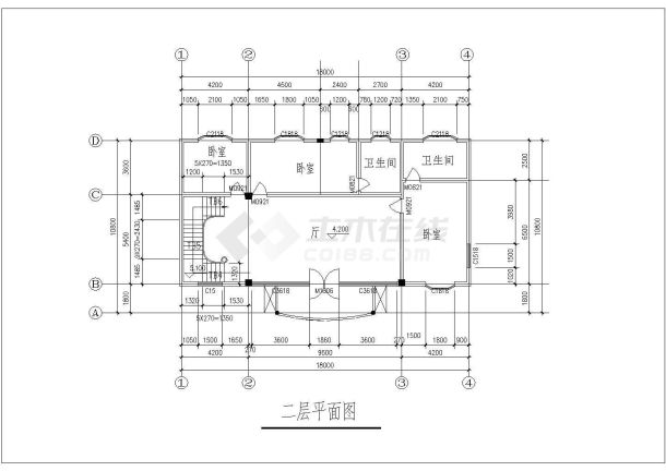 四层豪华别墅建结构设计施工图-图二