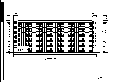 公寓楼设计_某市6层砖混结构中学公寓楼建筑施工cad图(含计算书，毕业设计)-图二