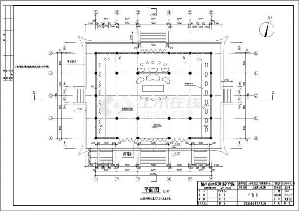 金华三姑殿大雄宝殿（重檐型框架结构）设计cad全套建筑施工图（含设计说明）-图二