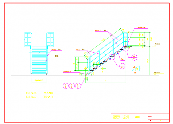 化工设备操作钢平台爬梯栏杆图集_图1