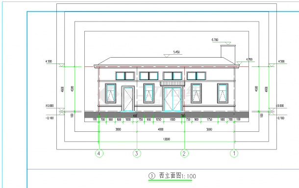 某工厂配套建筑工程设计施工图-图一