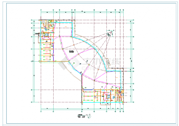 地上4层独栋办公楼电气设计CAD施工图-图二