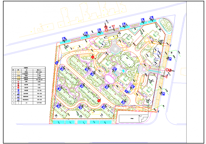 沁园村居住安置房工程 交通标示系统设计_图1