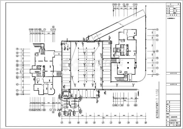 地下停车场电气照明设计方案CAD图纸-图一