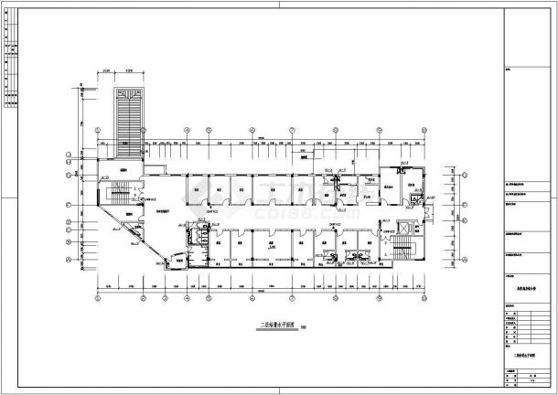 某市六层医院住院大楼给排水建筑设计施工图（含设计总说明）-图二