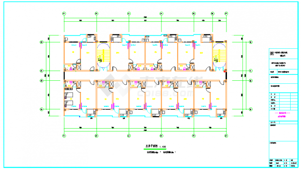 宿舍楼暖气片供暖施工图CAD-图二