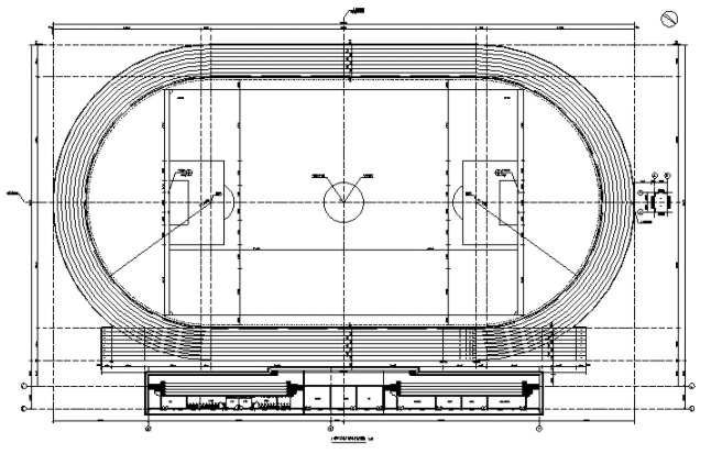某大学操场看台及运动场建筑结构cad施工图（2018）（含图纸目录及设计总说明）_图1