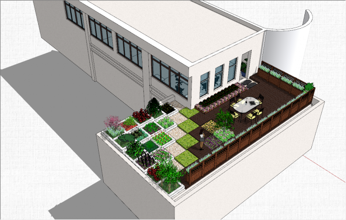 简约别墅独特庭院设计参考模型_图1