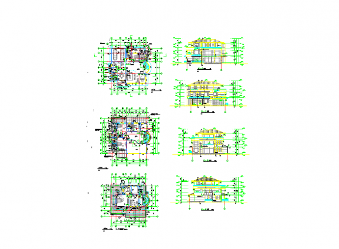 某地区三层别墅建筑设计CAD方案图_图1