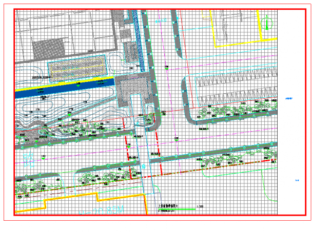 某道路两侧绿化种植CAD图-图二