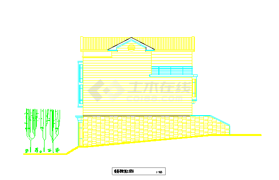 重庆三层联排别墅区方案设计CAD图纸-图一