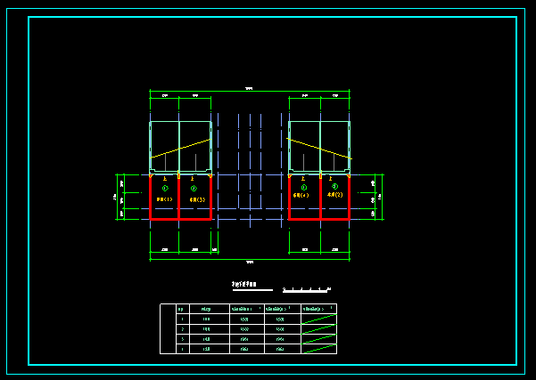六种复式花园洋房建筑方案平面图纸