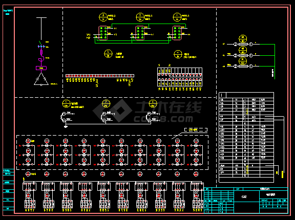 电容柜接线图1，2张CAD图纸，标注明细-图二