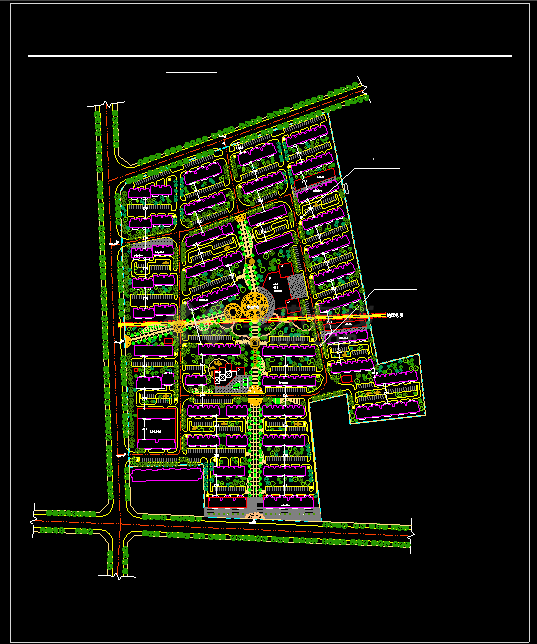 多层安置房小区建筑规划设计CAD图纸-图一