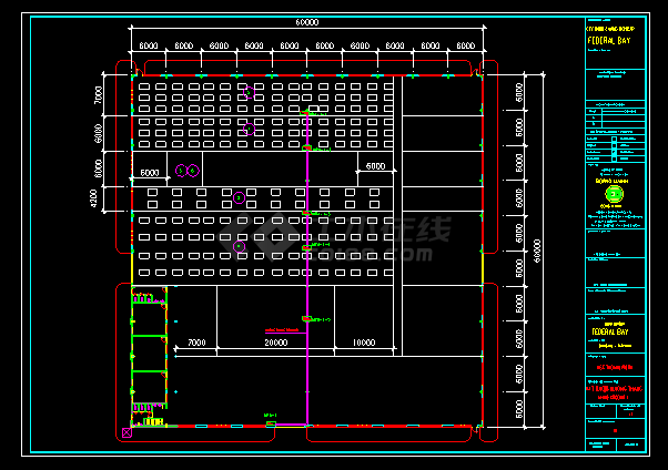 某厂房照明及机台供电配置设计CAD图纸-图二