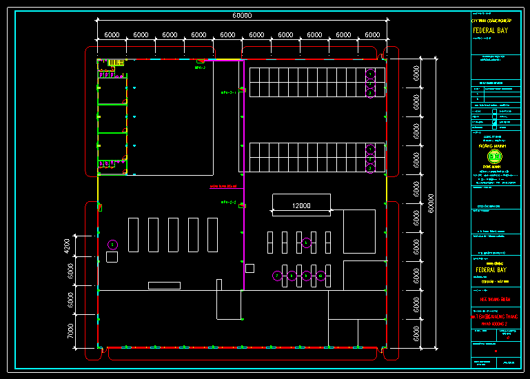 某厂房照明及机台供电配置设计CAD图纸