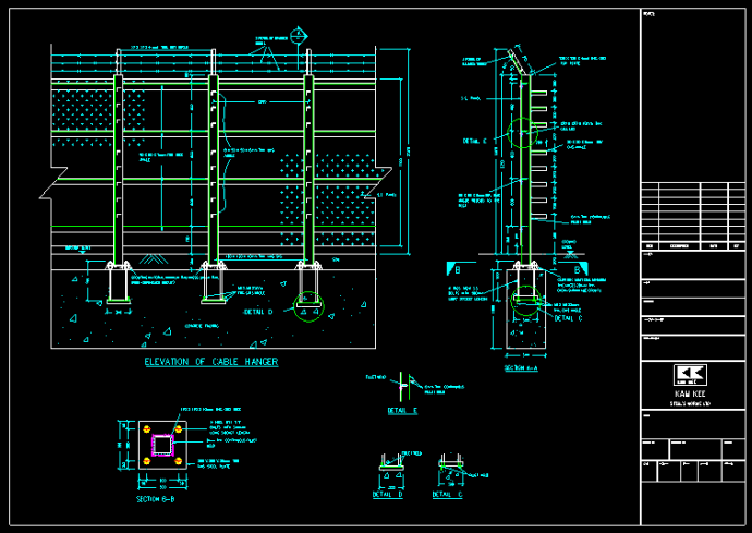 电线铁架案图纸设计，1张CAD图纸_图1
