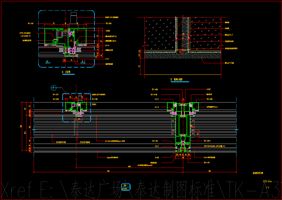单位幕墙塔楼CAD规划图