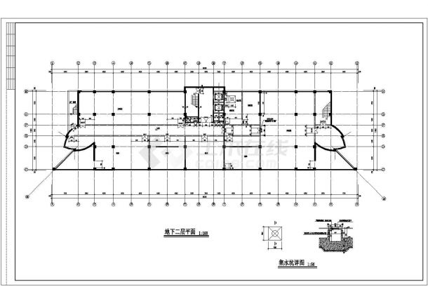 连云港市某商业街1万平米10层框混商务酒店平立剖面设计CAD图纸-图一