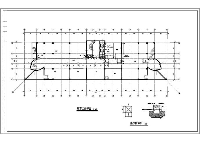 连云港市某商业街1万平米10层框混商务酒店平立剖面设计CAD图纸_图1