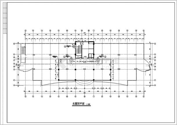 连云港市某商业街1万平米10层框混商务酒店平立剖面设计CAD图纸-图二