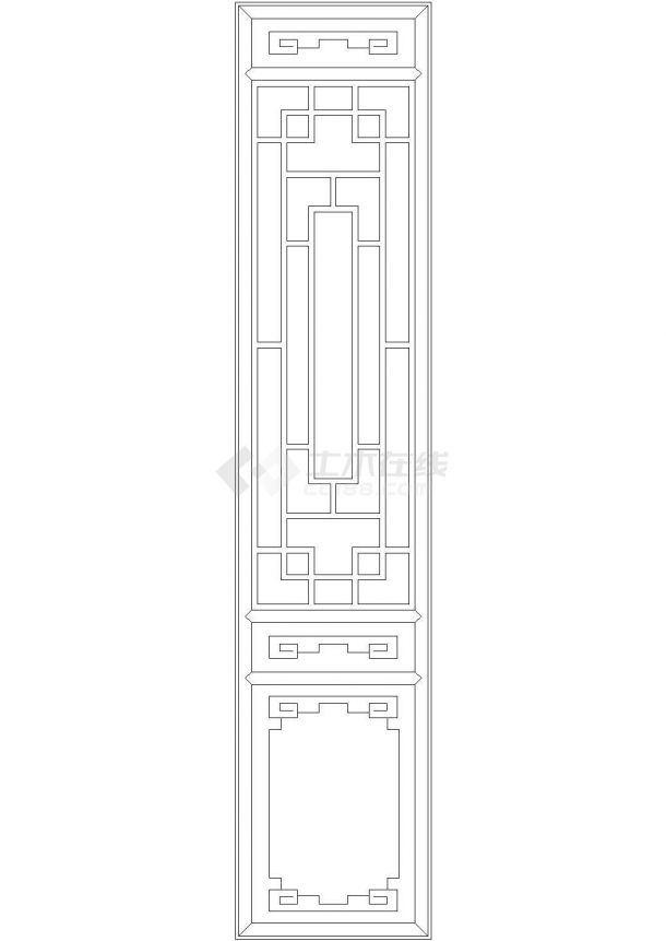 经典中式古典门设计CAD图例素材模块集合（甲级院设计，44张图）-图一