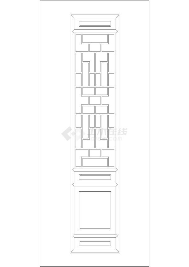 经典中式古典门设计CAD图例素材模块集合（甲级院设计，44张图）-图二