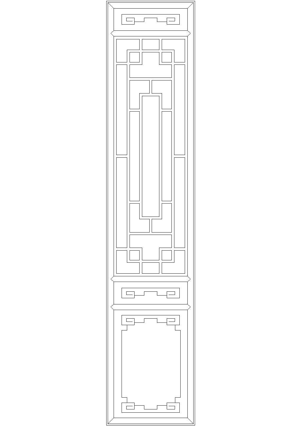 经典中式古典门设计CAD图例素材模块集合（甲级院设计，44张图）
