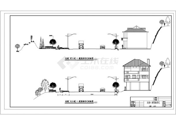 城市道路绿化规划CAD平面方案图-攀枝花迎宾大道绿化施工图-图一