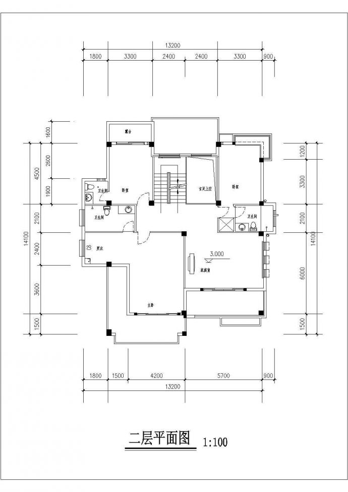 欧式独栋别墅建筑设计施工图（含效果图）_图1