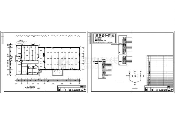 南京某石化公司职工食堂电气设计CAD施工图-图一